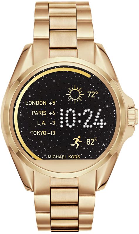 michael kors bradshaw gold tone|michael kors bradshaw smartwatch gold.